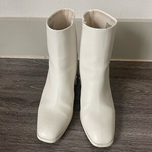 Madden Girl White Ankle Booties